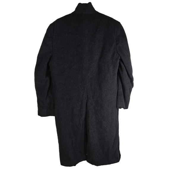 Vintage Jos A Bank Mens Trench Coat Gray Wool Blend Fall Winter Cold Weather - Picture 2 of 16